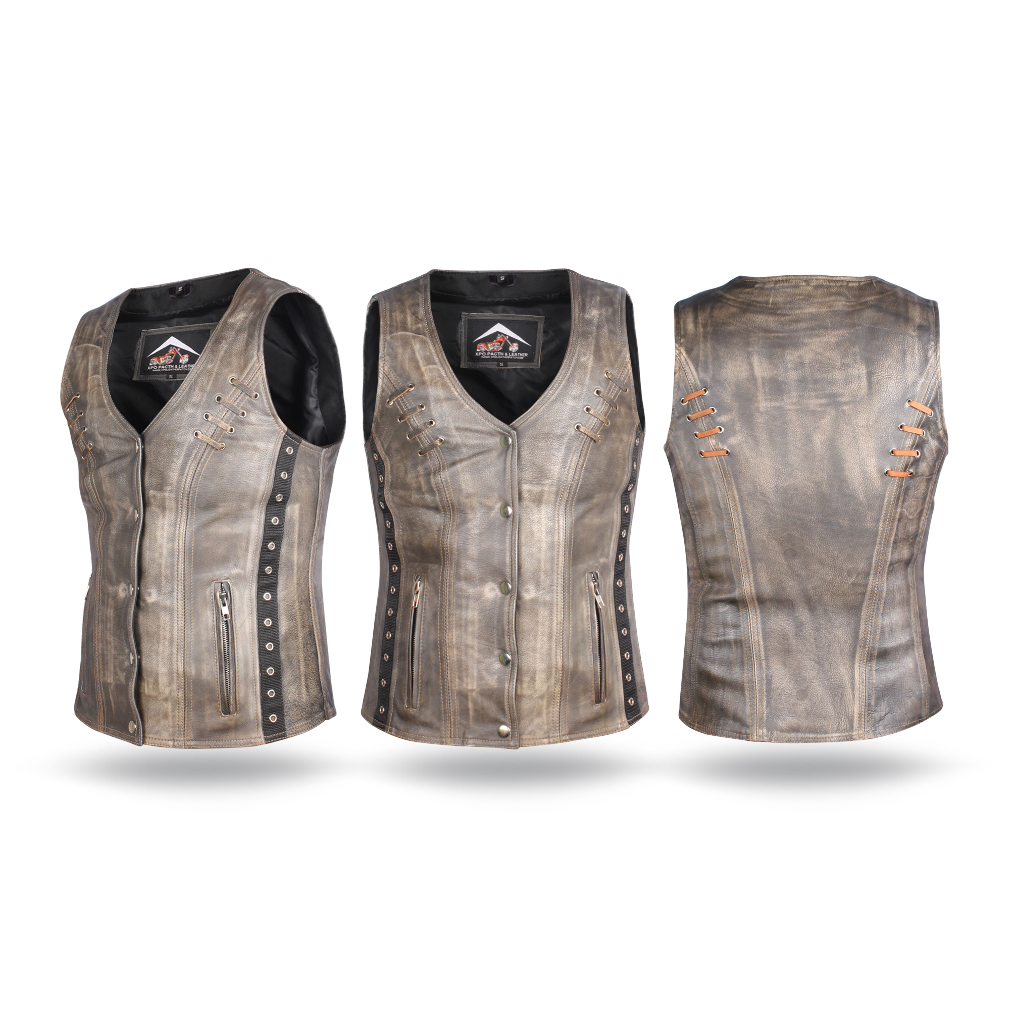 LADIES LEATHER VEST 