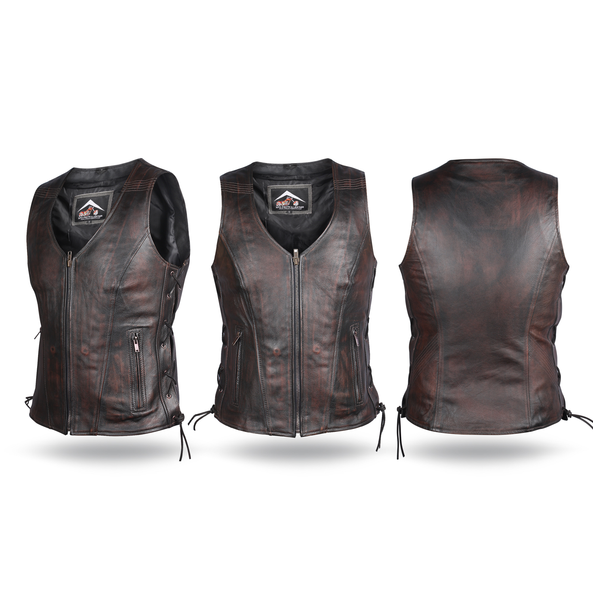 LADIES LEATHER VEST 