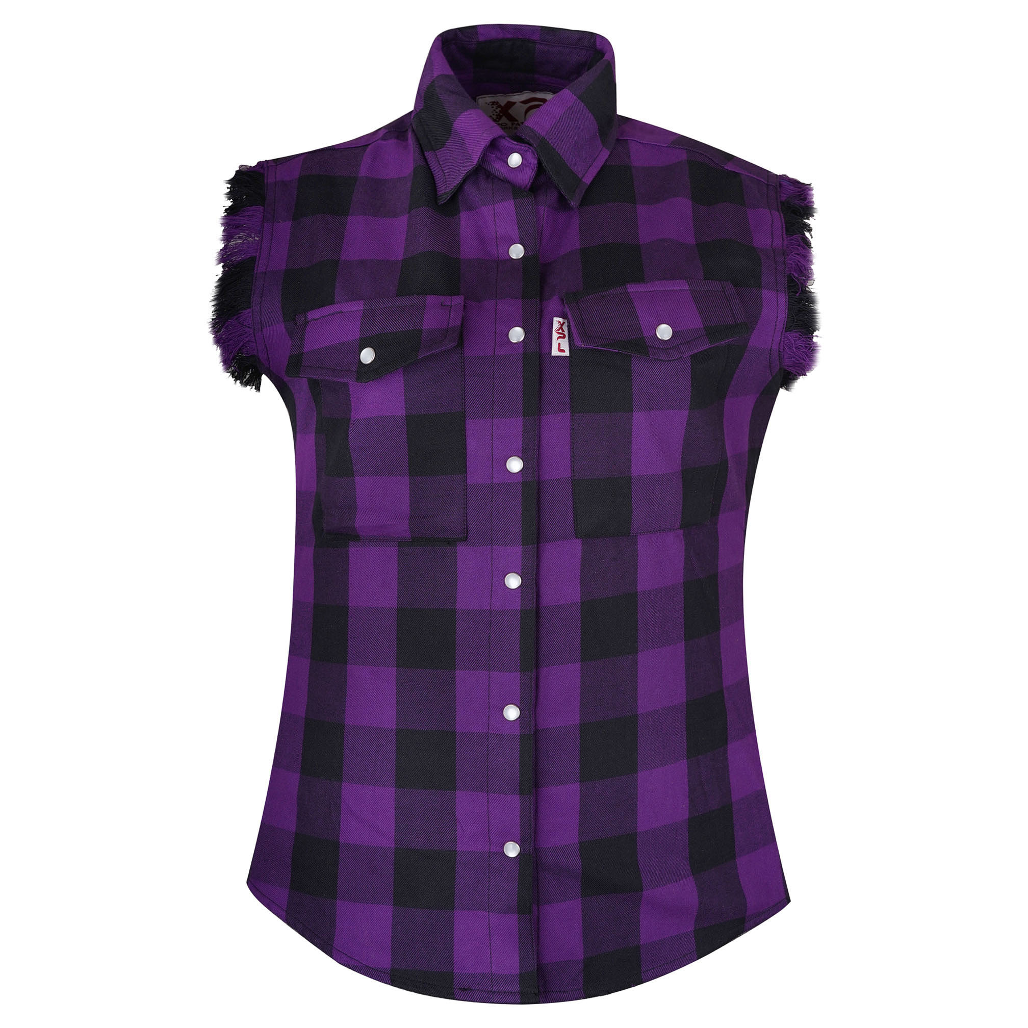 LADIES FLANNEL CUTT OFF SHIRT