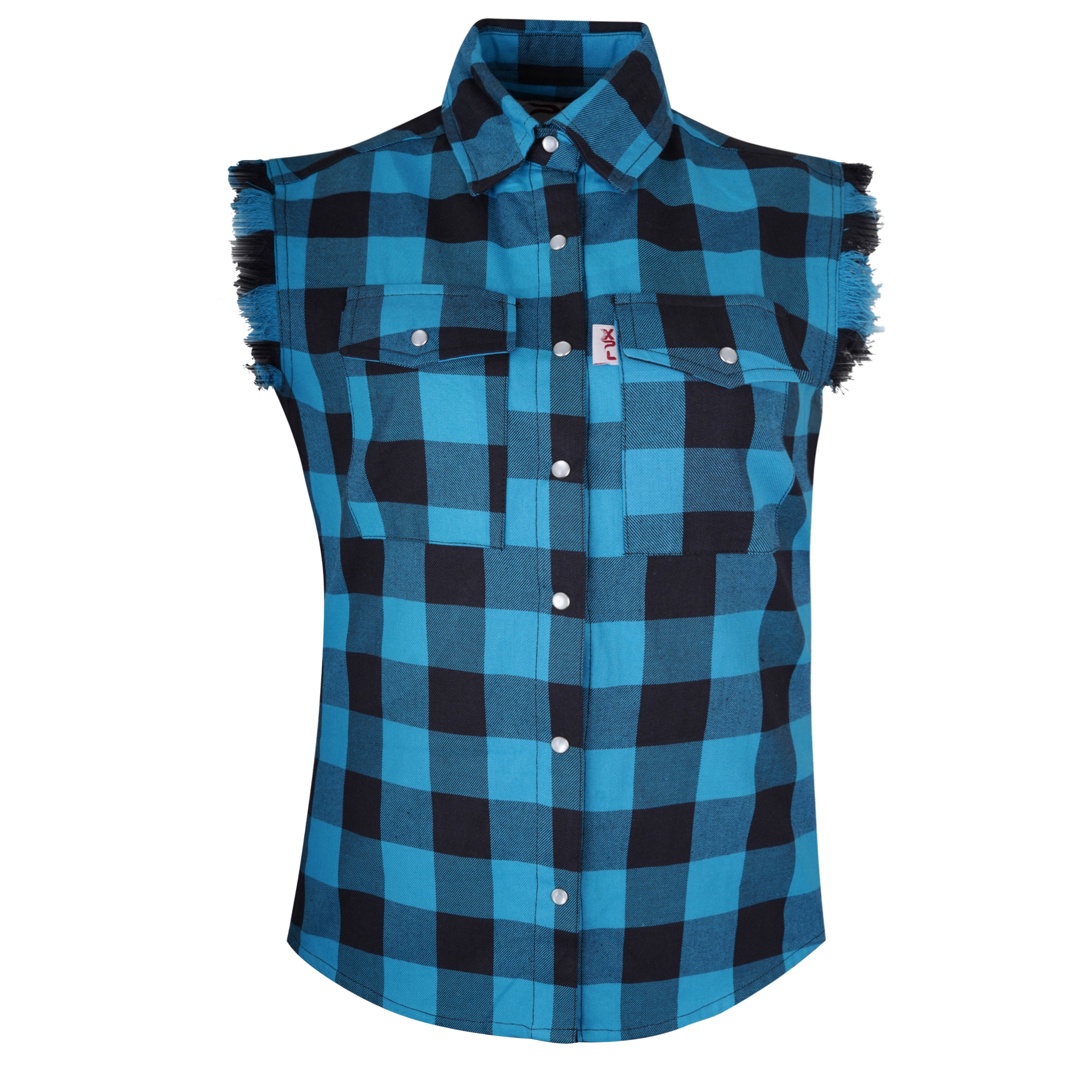 LADIES FLANNEL CUTT OFF SHIRT