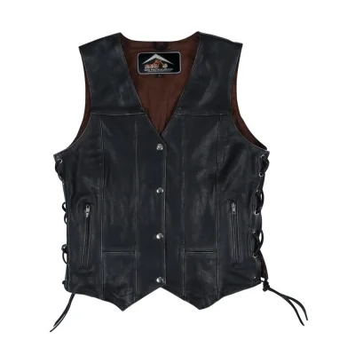 LADIES LEATHER VEST 